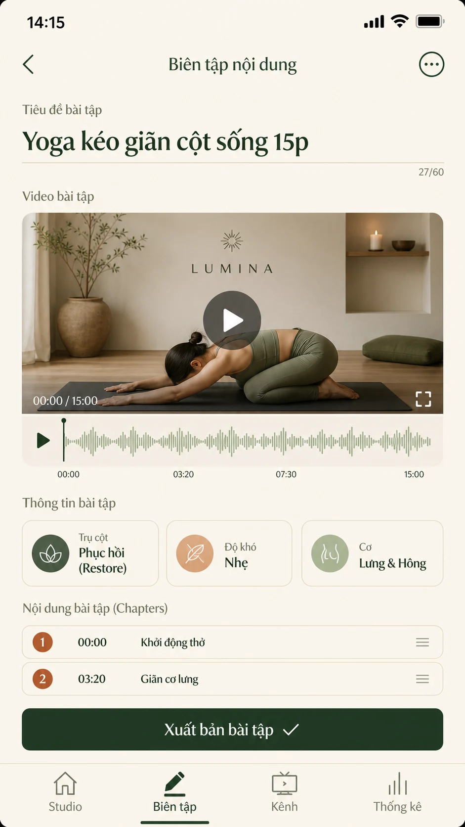Màn hình Smart Editor — Trình soạn thảo
